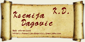 Ksenija Dagović vizit kartica